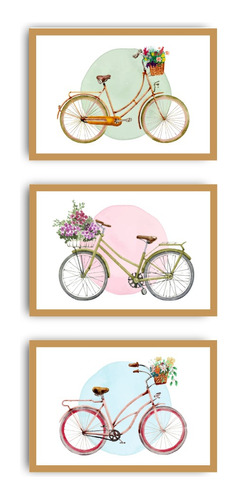 Cuadro Decorativo Diseño Bicicletas Vintage Decoracion Color