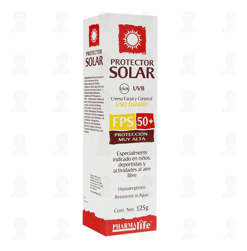 Protector Solar Pharmalife Fps 50+ 125 Ml Crema