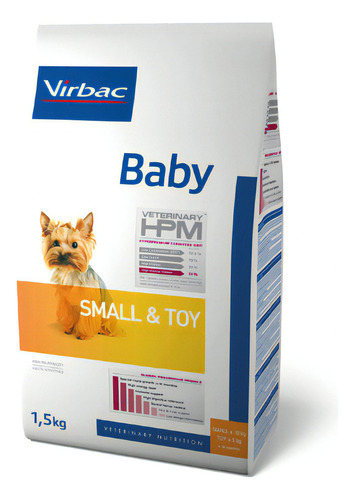 Alimento Virbac Veterinary HPM Baby para perro cachorro de raza mini y pequeña en bolsa de 1.5kg