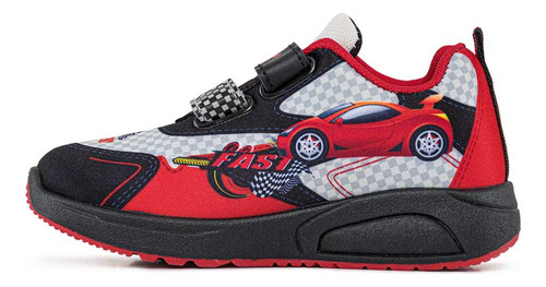 Tenis Con Luces Carriw Negro Para Niño Los Gomosos