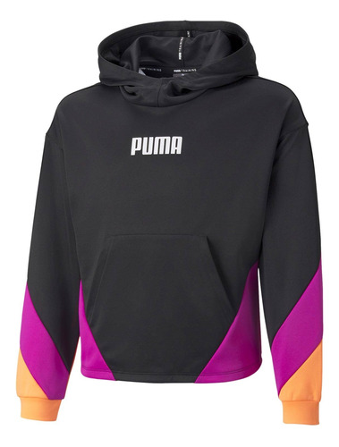 Sudadera Casual Runtrain Hoodie P/niña Negra 