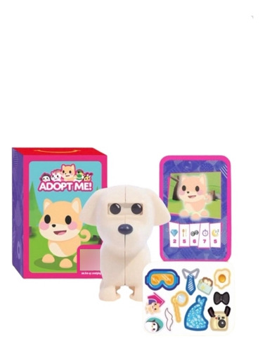 Adopt Me! Dog Perro Mascota + Carta+ Stickers Mcdonalds 2023