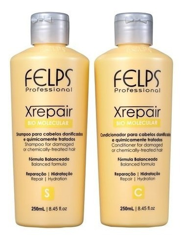Felps Kit Duo Xrepair 2x250ml + Máscara 300g + Brinde