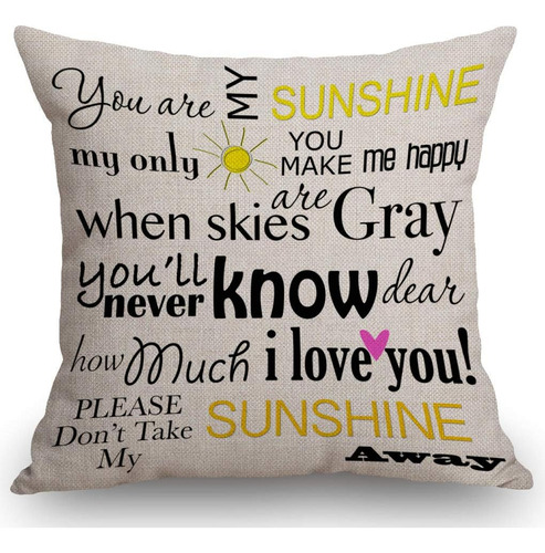 You Are My Sunshine - Fundas De Almohada Decorativas De Lino