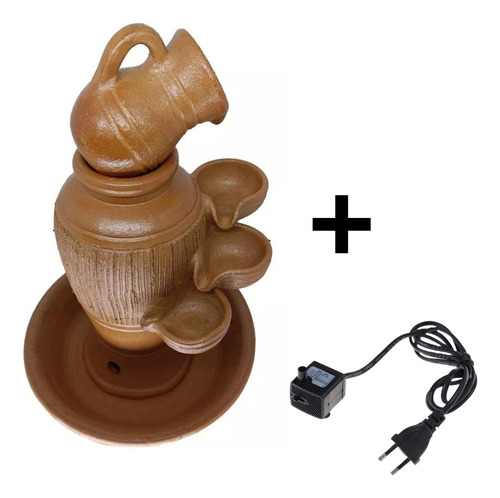 Fonte De Agua Cascata Decoração Enfeite Feng Shui Com Bomba