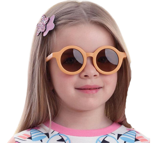 Óculos De Sol Infantil Mostarda Redondo Mon Sucré 21004