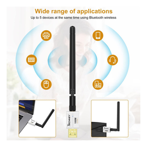 Adaptador Bluetooth De Largo Alcance Para Desktop Pc Plug &