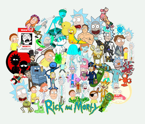 Rick And Morty Set 50 Sticker / Pegatinas