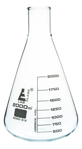 Erlenmeyer 2000ml  Borosilicato 3.3