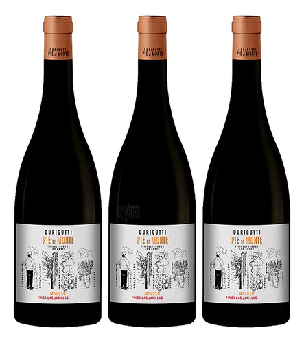 Vino Pie De Monte Malbec Las Jarillas Gualtallary Pack X3