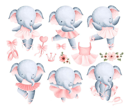 Clipart Elefante Bailarina Acuarela 1