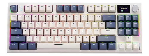 Teclado Gamer Mecanico 2.4g Attack Shark K86rgb Sem Fio Com