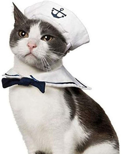 Sombrero De Marinero Para Disfraz De Gato, Perro Pequeño