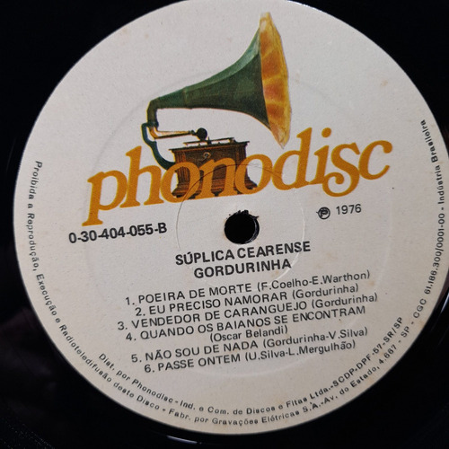 Imagem 5 de 6 de Vinil Lp Gordurinha Súplica Cearense Ótimo Estado