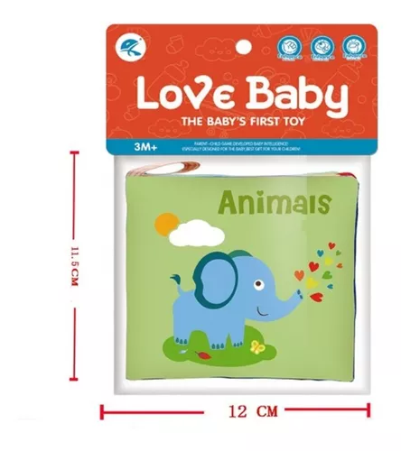 Libro Estimulación Temprana Bebes Niños Juguete Sensorial Grande Animales  Selva 22x13 Cm - La Tiendita del Bebé