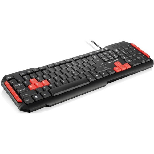 Teclado Usb Multilaser Multimidia Gamer Red Keys Tc160