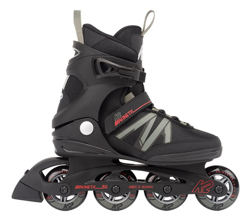 K2 Kinetic 80 Patines En Línea Para Hombre Sz 10 Negro/gris