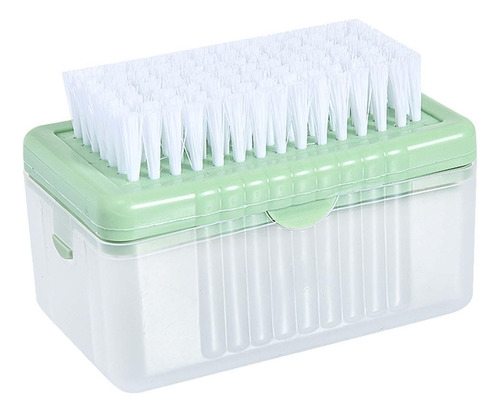 Jabonera Espumosa Para Frotar A Mano Con Tapa, Caja De Verde