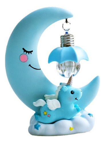 Lámpara De Cuna De Bebé De Resina Con Luz Nocturna Led Carto