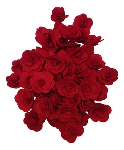 30 Aplique Florzinha Para Laços Flor De Tecido Poliéster 3cm