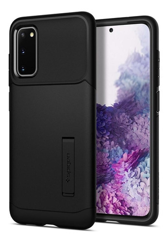 Funda Spigen Slim Armor para Galaxy S20 o Plus o color ultra negro