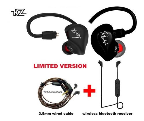 Auriculares Kz Zs3 Con Mic + Modulo De Bluetooth 4.2