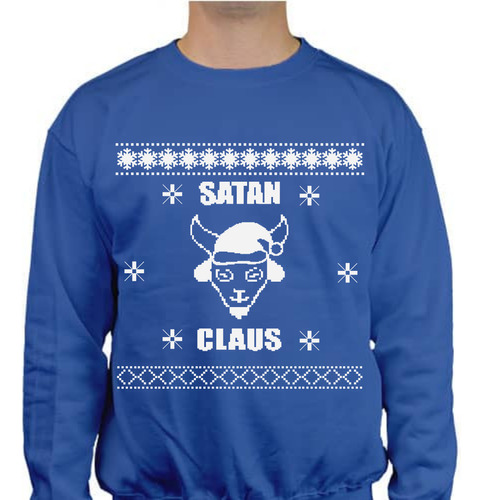 Sudadera Cuello Redondo - Ugly Sweater Satan Claus - Navidad