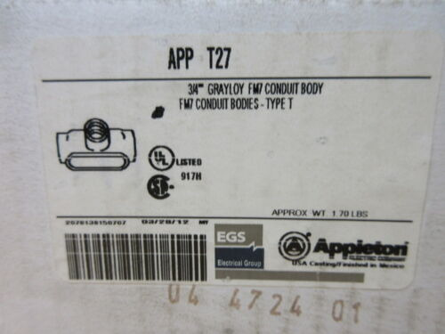 Appleton App T27 Egs Conduit Body T27 (pack Of 4) Ccg