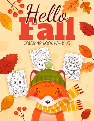 Book : Hello Fall Coloring Book For Kids A Beautiful Autumn