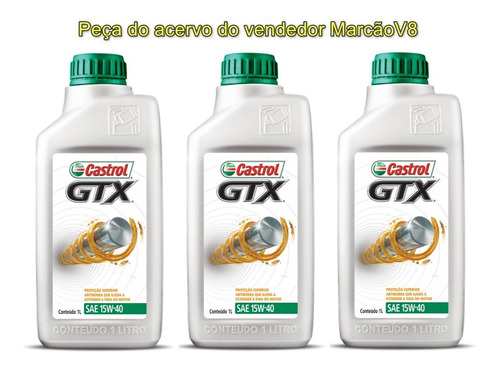 3 Óleo Castrol Gtx 15w40 Mineral Api Sl Sae Anti Borra