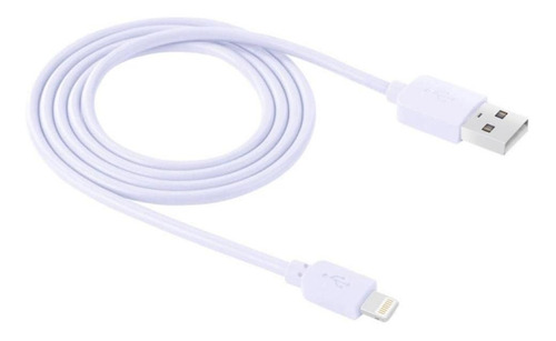 Cable Cargador Compatible Con iPhone Y iPad Color Blanco