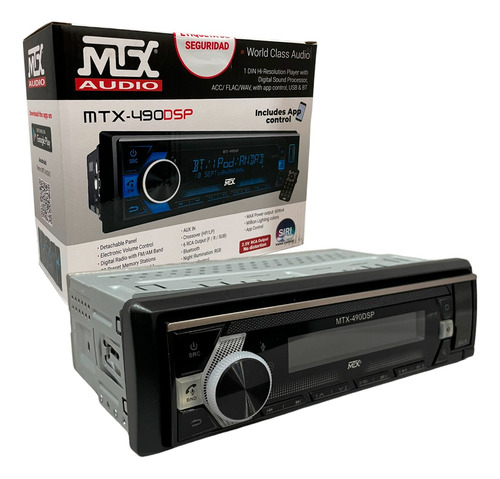 Autoestéreo Mtx Mtx-490dsp Multimedia Bluetooth Usb Aux 1din