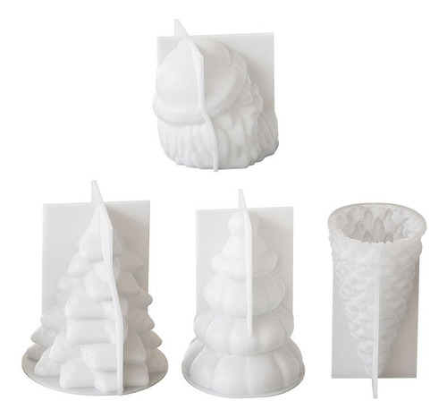 Vela 3d De Papá Noel Con Molde De Silicona Para Árbol De Nav