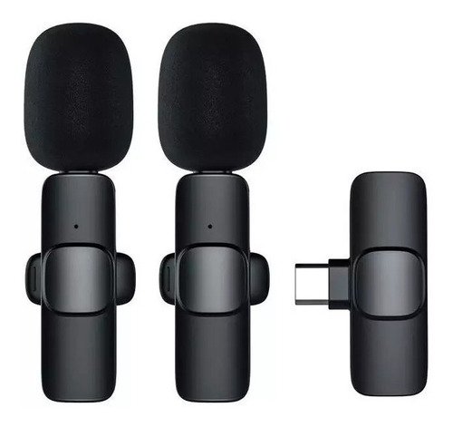 2 Micrófonos Lavalier Solapa Inalámbrico Usb-c Pc Celular K9