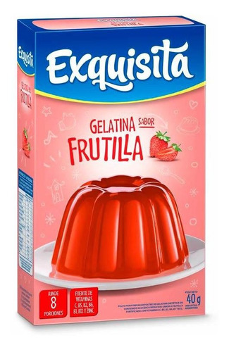 Pack X 18 Unid. Gelatina  Frutilla 40 Gr Exquisita Gelatina