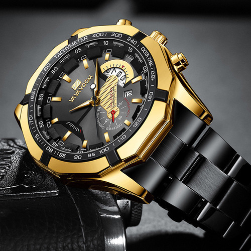 Luminoso Reloj Deportivo Casual Con Correa De Acero