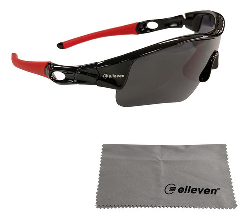 Óculos Ciclismo Elleven Mask Lente Fume Polarizada Uv400 Cor da armação Preto Cor da lente Preto