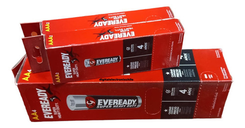 Doble Aa 60 +triple Aaa 48  Total 108 Unidades Eveready