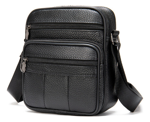 Bolso Bandolera De Negocios Informal Para Hombre Color Negro