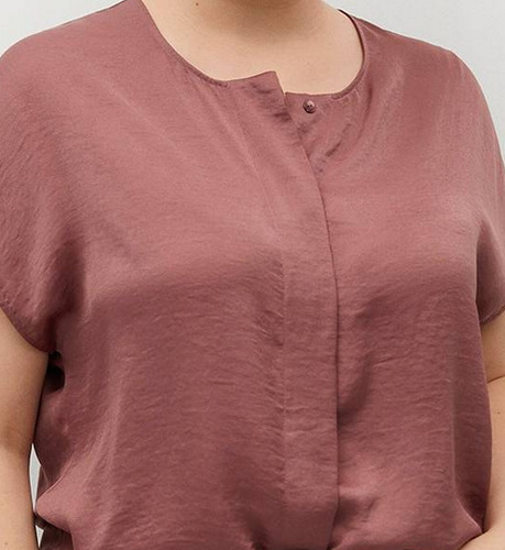Blusa Violeta By Mango Xl Palo Rosa