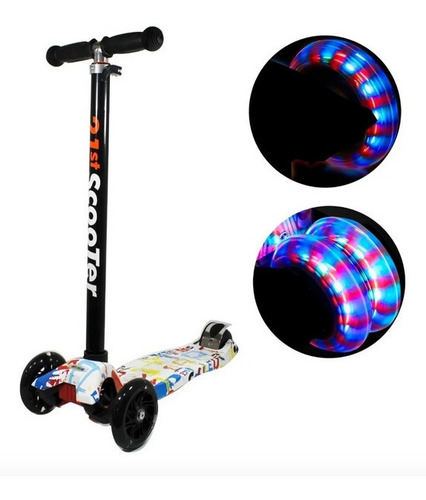 Patineta Scooter Cuatro Ruedas Importada Plegable Niño Niña 