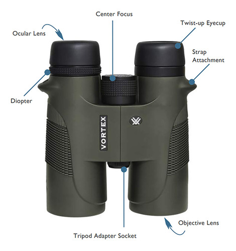 Binoculares Vortex Optics Diamondback 10x42, Prisma De Techo