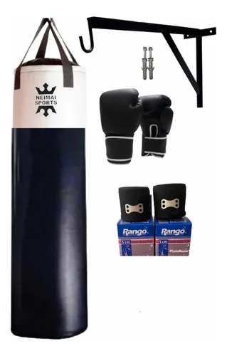 Kit Guantes + Vendas + Tibiales Boxeo Muay Thai Kick Boxing