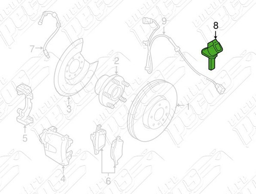 Sensor Rotacoes Roda Dianteira Volvo V60 T6 Awd 2010-2015