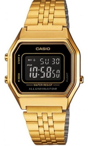 Relógio Casio Feminino Vintage Dourado La680wga-9df