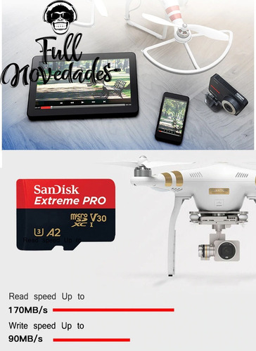 Memoria Gopro Micro Sd Extreme Pro A2 128gb 4k 170mb Sandisk