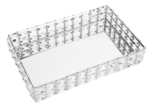 Crystal Tray Para Maquillaje De 12,2 X 8,3 X 2,8 Pulgadas