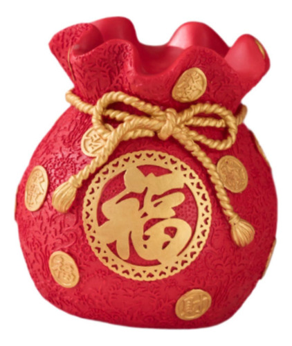 Alcancía Con Forma De Bolsa De La , Rojo Altura 15cm