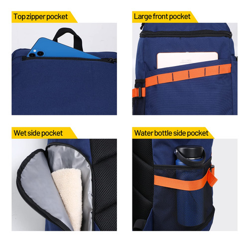 Mier Mochila De Baloncesto Con Compartimento Para Zapatos/pe