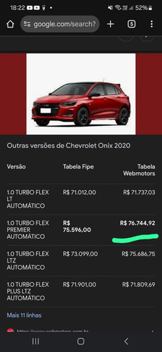 Chevrolet Onix 1.0 Premier Ii Turbo Aut. 5p